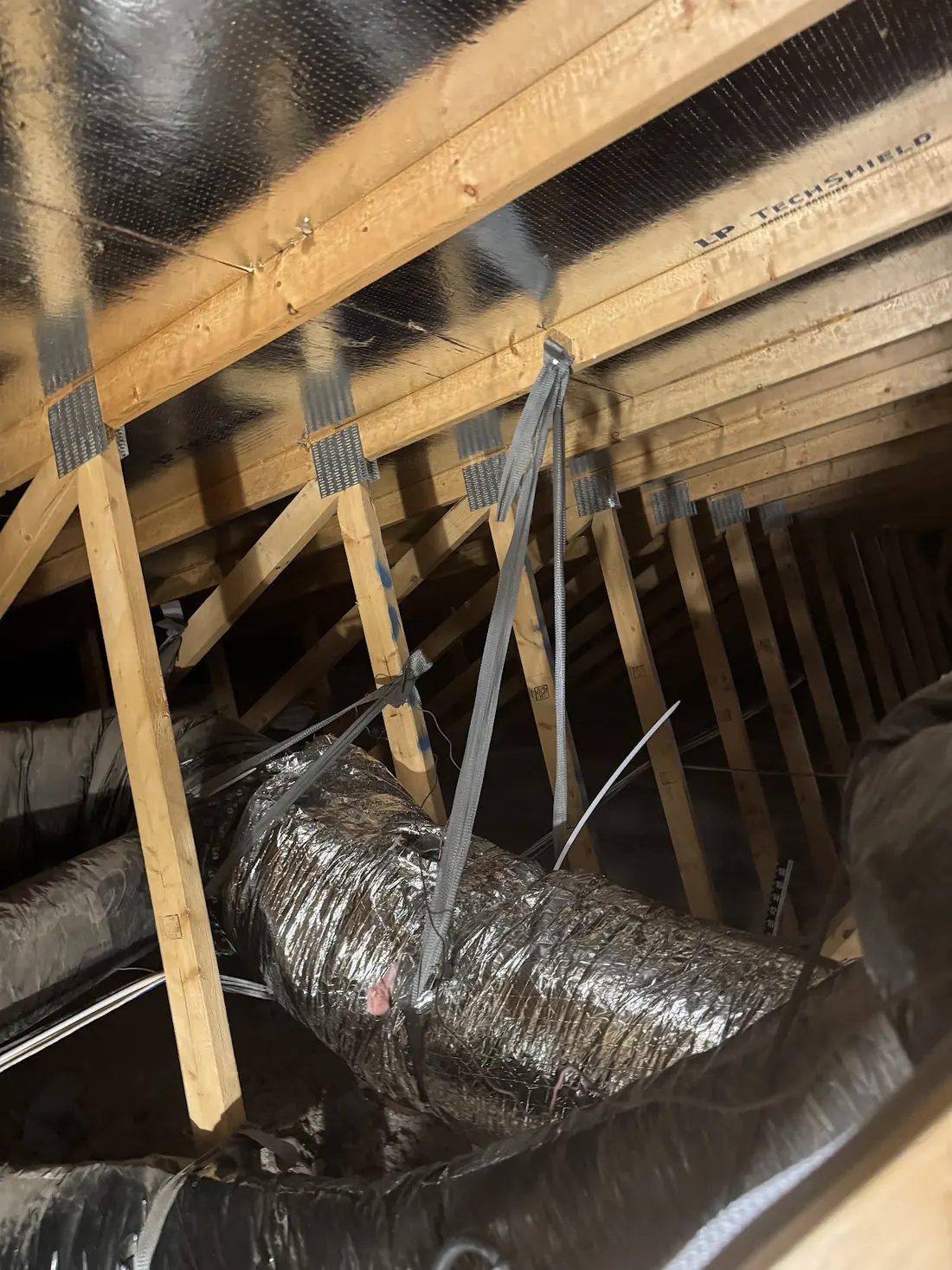 Ductwork in a Tucson attic inspected by Arctic Cowboy